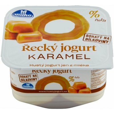 Milko Řecký jogurt 0% karamel 140 g – Zboží Dáma