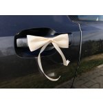 Svatba-eshop Saténová mašle světle krémová se stuhou k nalepení - dekorace na svatební auto – Hledejceny.cz