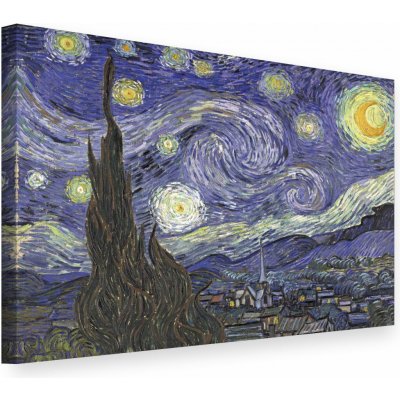 Papilora Obraz na plátně Hvězdná noc – Vincent van Gogh - 40x50 cm – Hledejceny.cz