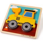 Bigjigs Vkládací puzzle bagr – Sleviste.cz