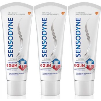 Sensodyne Sensitivity&Gum Whitening zubní pasta 3 x 75 ml