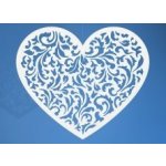 Creative Converting U.S.A Dekorace papírové srdce Svatba Rustic 11 x 12 cm – Zboží Mobilmania