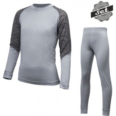 Sensor Merino Impress dětský set šedá/maori – Zboží Dáma