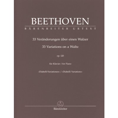 Beethoven 33 Variations on a Waltz op. 120, Diabelli Variations noty na klavír – Hledejceny.cz