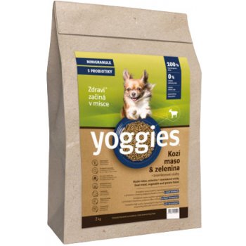 Yoggies hypoalergenní minigranule lisované za studena s probiotiky Kozí maso & zelenina 2 kg