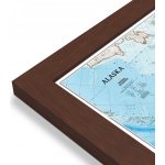 National Geographic Aljaška (Alaska) - nástěnná mapa 103 x 77 cm Varianta: mapa v dřevěném rámu, Provedení: Pegi višeň – Zboží Dáma