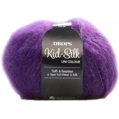 Drops Kid-Silk 16 tmavá fialová