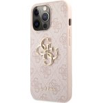 Pouzdro Guess PU 4G Metal Logo iPhone 13 Pro Max růžové – Sleviste.cz