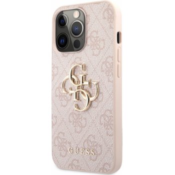 Pouzdro Guess PU 4G Metal Logo iPhone 13 Pro Max růžové