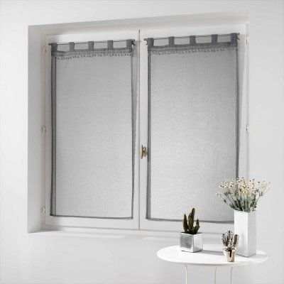 douceur d'intérieur Šedé voálové záclony v sadě 2 ks 60x120 cm Poupette – douceur d'intérieur – Hledejceny.cz