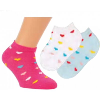 RS Dívčí bavlněné nízké ponožky SRDÍČKA mix barev – Zboží Mobilmania