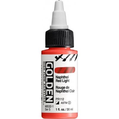 Golden Artist Colors High Flow akrylová barva naphthol red light 30 ml – Sleviste.cz