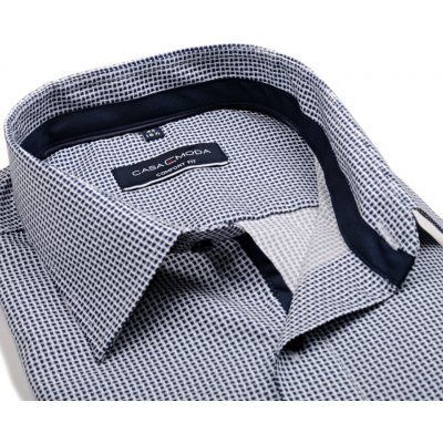 Casa Moda Comfort Fit košile s tmavomodrými liniemi a vnitřním límcem – Zboží Dáma