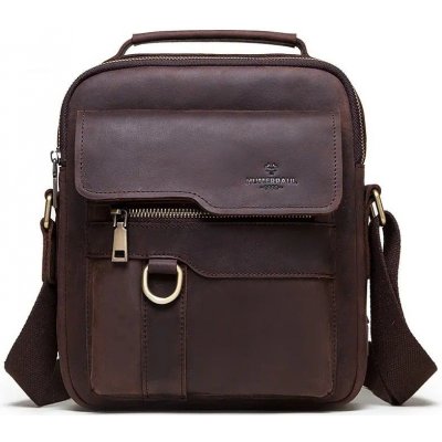 Humerpaul pánská kožená taška Crazy horse Riquier Hnědá 6L Humerpaul MH577 – Sleviste.cz