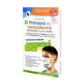 NANO M.ON Prém.nanovláken.maska Junior zel. 10 ks