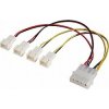 PC kabel Akasa ACKAB15271 kabel 4-pin molex na 4x 3-pin