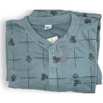 Ness pánské bavlněné nadměrné pyžamo letní komplet JON tmavě modrá – Hledejceny.cz