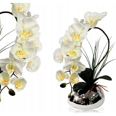 Skandynawski Dom Umělý Orchidej bílý v květináči ORCHIDEJ Dekorace – Hledejceny.cz