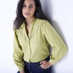 Košilová halenka s macramé mechová – Zboží Dáma