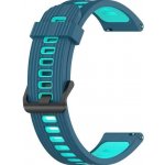 ESES - Silikonový řemínek dírkovaný modro tyrkysový 20mm 1530002568 – Zboží Živě