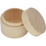 Dřevia Dřevěná kulatá krabička 5,7x4,5 cm – Zboží Dáma Dřevia Dřevěná kulatá krabička 5,7x4,5 cm – Zboží Dáma