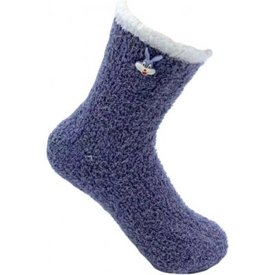Dětské žinilkové ponožky s aplikací šedá – Zboží Mobilmania
