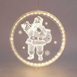 ACA Lighting 3D akryl santa 24 WW LED IP20 21X21.6CM USB napájecí kabel X08241258