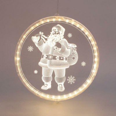 ACA Lighting 3D akryl santa 24 WW LED IP20 21X21.6CM USB napájecí kabel X08241258 – Zboží Mobilmania