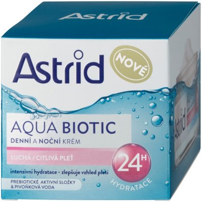 Astrid Aqua Biotic denní a noční krém suchá a citlivá pleť 50 ml – Zbozi.Blesk.cz