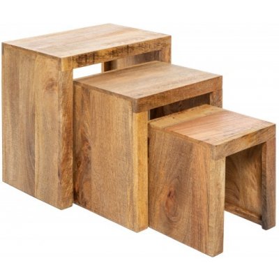 Interior DE OS40594 MAKASSAR 45 cm masiv mango 3 ks – Zboží Dáma