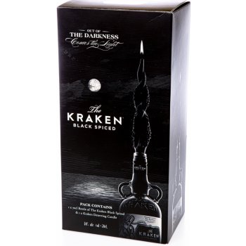 The Kraken Black Spiced 40% 0,7 l (dárkové balení svíčka)