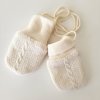 Kojenecká rukavice Zimní Merino kojenecké rukavice s tkaničkou bezpalcové bílé