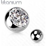 Šperky4U náhradní kulička titan čirá TIT1195C-1604 – Zboží Mobilmania