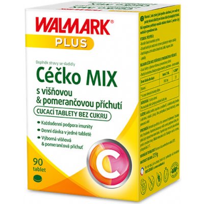 Walmark Céčko MIX tablet vitamin C 100 mg Pomeranč + višeň 90 ks – Zbozi.Blesk.cz