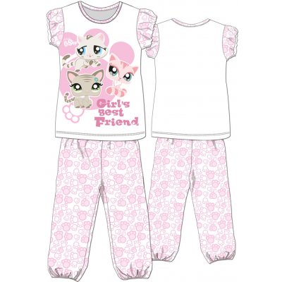 Dětské pyžamo Littlest Pet Shop bílá růžové