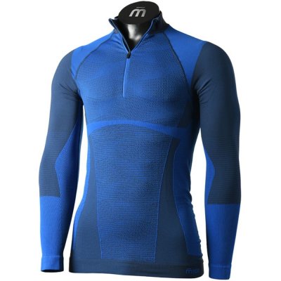 Mico Skintech Warm Control Zip Neck modrá 2023/2024