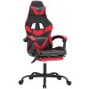 Herní křeslo Vidaxl herní židle s podnožkou z umělé kůže v černo-červené barvě