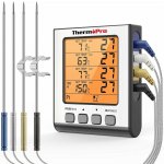 ThermoPro TP-17H digitální kuchyňský teploměr, čtyři sondy, stříbrný – Zboží Mobilmania