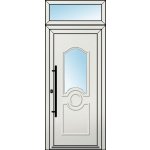 OknaDvereNaMiru.cz Vchodové dveře 3D Petra 1 + Nadsvětlík 90 x 220 cm – Hledejceny.cz