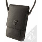 Pouzdro Guess PU Saffiano Triangle Logo Phone Bag černé – Zboží Mobilmania