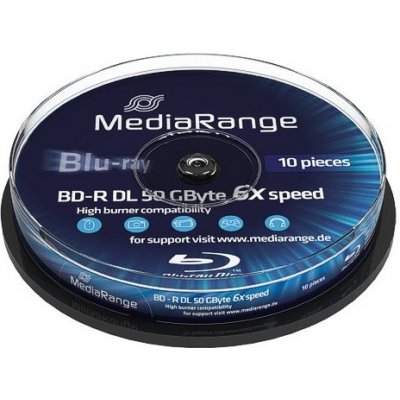 MediaRange BD-R 50GB 6x, spindle, 10ks (MR507) – Zbozi.Blesk.cz