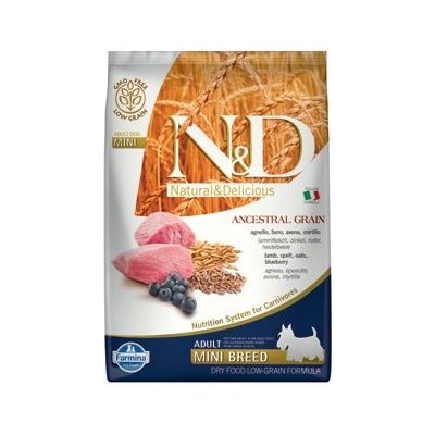 N&D Low Grain DOG Adult Mini Lamb & Blueberry 3 x 7 kg
