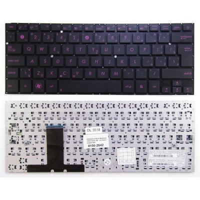 slovenská klávesnice Asus Zenbook UX31 černá SK - no frame - purple text