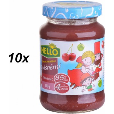 Hello ovocná přesnídávka s Višněmi 10 x 190 g – Zboží Mobilmania
