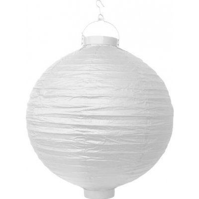 Lampión svítící závěsný papírový pr. 30 cm - bílý – Sleviste.cz