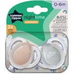 Tommee Tippee šidítko symetrický silikon Night 2 ks růžová/modrá – Hledejceny.cz