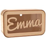 ČistéDřevo Dřevěná pokladnička se jménem - malá – Zboží Dáma