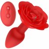 Anální kolík HOT BASIC X rotační a vibrační anální kolík červený