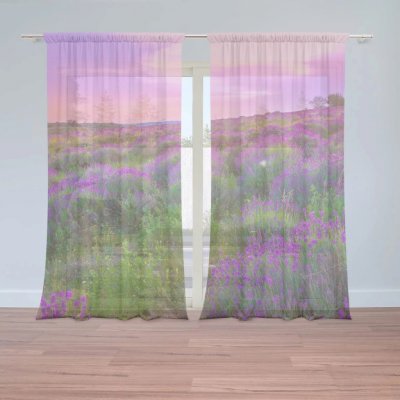 Záclony Levandulové pole 2: 2 ks - 150x250 cm - Sablio – Hledejceny.cz