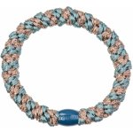 KKNEKKI Gumička do vlasů Kknekki Faded green / Taupe Glitter, modrá barva, textil – Zboží Dáma